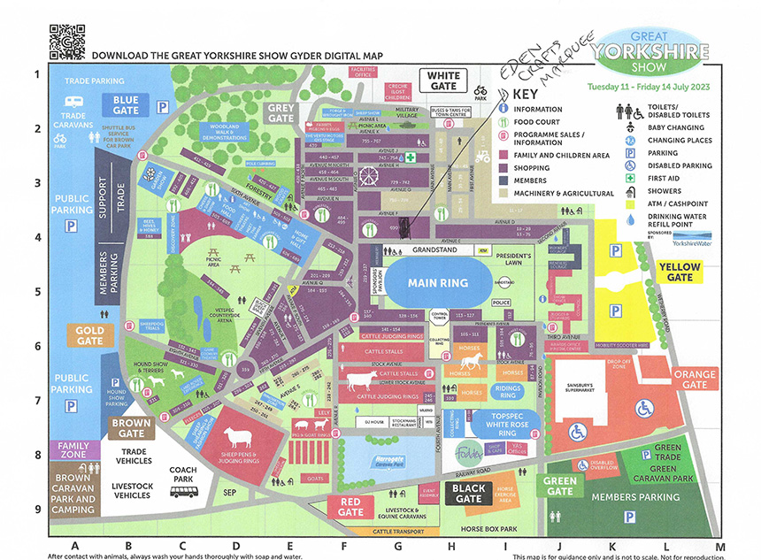 Great Yorkshire Show Map